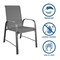 Cosco Outdoor Living Paloma Steel Patio Dining Chairs, Charcoal 6PK 88645CHCE - alternate 6